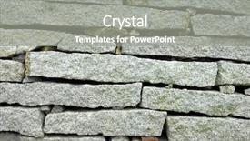  Presentation with rock wall - Audience pleasing PPT theme consisting of hand made rustic rock wall backdrop and a gray colored foreground