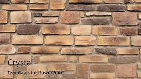  Presentation with rock wall - Presentation theme featuring hand made rustic rock wall background and a coral colored foreground
