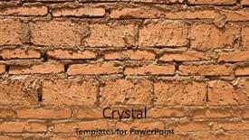  Presentation with rock wall - Slides featuring hand made rustic rock wall background and a coral colored foreground