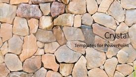  Presentation with rock wall - PPT theme enhanced with hand made rustic rock wall background and a coral colored foreground
