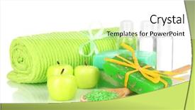  Presentation with hand soap - Beautiful theme featuring votif - hand made soap and aroma backdrop and a white colored foreground