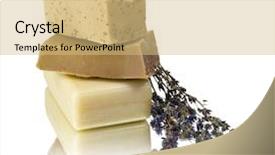  Presentation with hand soap - Slides consisting of hand made soap with white background and a yellow colored foreground