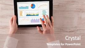  Presentation with excel diagrams - Beautiful presentation featuring hand making diagrams and charts backdrop and a coral colored foreground