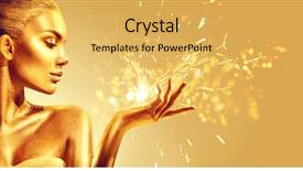  Presentation with miracle - Beautiful presentation featuring hand metallic glance fashion art backdrop and a yellow colored foreground