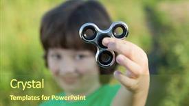  Presentation with bearing - Beautiful presentation theme featuring hand of a child backdrop and a tawny brown colored foreground