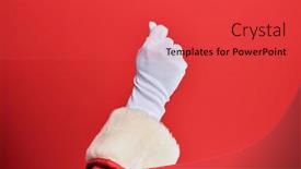  Presentation with santa - Cool new theme with hand-of-a-man-wearing backdrop and a red colored foreground