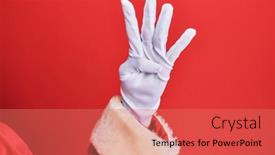  Presentation with counting - PPT theme with hand-of-a-man-wearing background and a coral colored foreground