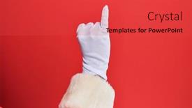  Presentation with commitment - PPT theme with hand-of-a-man-wearing background and a red colored foreground