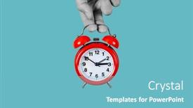  Presentation with black hand - Slides consisting of hand-of-a-man background and a light blue colored foreground