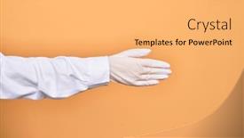  Presentation with medical sign - Presentation design enhanced with hand-of-a-person-wearing background and a yellow colored foreground