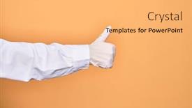  Presentation with medical sign - Colorful presentation enhanced with hand-of-a-person-wearing backdrop and a yellow colored foreground