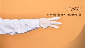  Presentation with yellow medical - Audience pleasing presentation theme consisting of hand-of-a-person-wearing backdrop and a yellow colored foreground