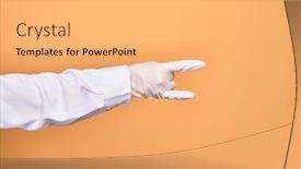  Presentation with yellow medical - Amazing theme having hand-of-a-person-wearing backdrop and a yellow colored foreground