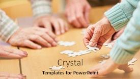  Presentation with senior citizen - Amazing slides having hand-of-a-senior-citizen backdrop and a coral colored foreground