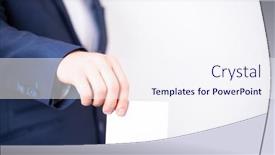  Presentation with election - Cool new slides with hand-of-a-voter-putting backdrop and a sky blue colored foreground