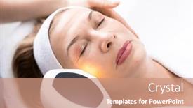  Presentation with laser - Cool new presentation with hand-of-beautician-using-laser backdrop and a coral colored foreground