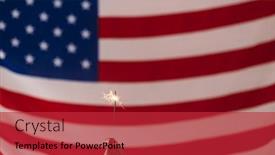 Presentation with independence day - Presentation theme consisting of hand-of-biracial-man-holding background and a red colored foreground
