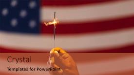  Presentation with independence - Slide set consisting of hand-of-biracial-man-holding background and a  colored foreground