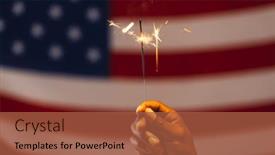  Presentation with america flag - PPT theme featuring hand-of-biracial-man-holding background and a  colored foreground