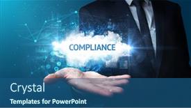  Presentation with compliance - Amazing presentation having hand-of-businessman-holding-compliance backdrop and a ocean colored foreground