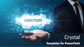  Presentation with motivational - Presentation theme with hand-of-businessman-holding-motivational background and a navy blue colored foreground