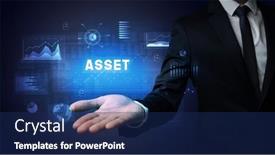  Presentation with motivational - Presentation having hand-of-businessman-holding-motivational background and a navy blue colored foreground