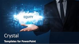  Presentation with motivational - Slides enhanced with hand-of-businessman-holding-motivational background and a navy blue colored foreground