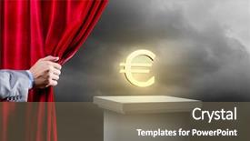  Presentation with red curtain - Slide set featuring hand of businessman opening red background and a violet colored foreground