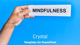  Presentation with mindfulness - Slides consisting of hand-of-caucasian-man-holding background and a light gray colored foreground