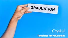  Presentation with graduation - Slide set featuring hand-of-caucasian-man-holding background and a light gray colored foreground
