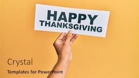  Presentation with happy thanksgiving - 