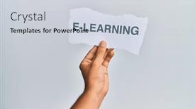  Presentation with paper - PPT theme featuring hand-of-caucasian-man-holding background and a lemonade colored foreground