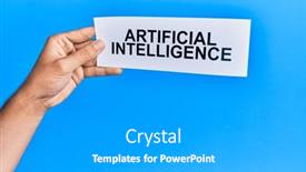  Presentation with intelligence - Presentation featuring hand-of-caucasian-man-holding background and a light gray colored foreground