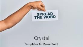  Presentation with spread - Presentation with hand-of-caucasian-man-holding background and a light gray colored foreground