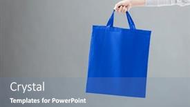  Presentation with canvas - Presentation theme consisting of hand-of-caucasian-woman-holding background and a teal colored foreground