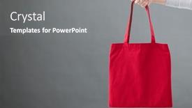  Presentation with red grey - Slides featuring hand-of-caucasian-woman-holding background and a gray colored foreground