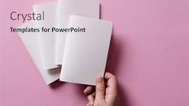  Presentation with space time - Theme having hand-of-caucasian-woman-holding background and a  colored foreground