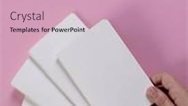  Presentation with space time - Presentation theme enhanced with hand-of-caucasian-woman-holding background and a  colored foreground