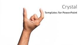  Presentation with fingers - Cool new PPT layouts with hand-of-caucasian-young-man backdrop and a white colored foreground
