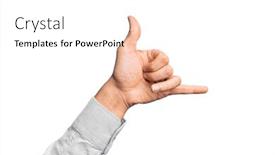  Presentation with hawaiian - Presentation theme consisting of hand-of-caucasian-young-man background and a pink colored foreground