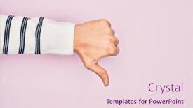  Presentation with negative - Presentation theme featuring hand-of-caucasian-young-man background and a lemonade colored foreground