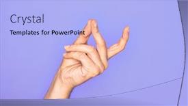  Presentation with fingers - Presentation featuring hand-of-caucasian-young-man background and a light blue colored foreground