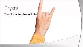  Presentation with roll - Presentation design featuring hand-of-caucasian-young-man background and a sky blue colored foreground