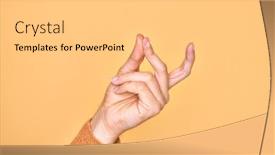  Presentation with fingers - Slide deck having hand-of-caucasian-young-man background and a light gray colored foreground