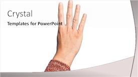  Presentation with counting - Slide deck consisting of hand-of-caucasian-young-man background and a sky blue colored foreground