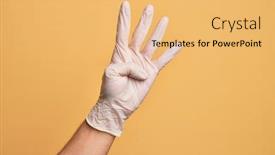  Presentation with yellow medical - Presentation design having hand-of-caucasian-young-man background and a yellow colored foreground