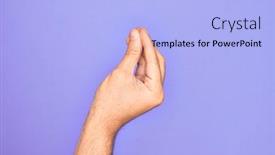  Presentation with fingers - Presentation design with hand-of-caucasian-young-man background and a light blue colored foreground