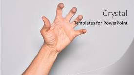  Presentation with violence - Presentation with hand-of-caucasian-young-man background and a light gray colored foreground