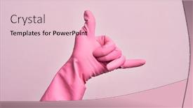  Presentation with hawaiian - PPT theme enhanced with hand-of-caucasian-young-man background and a lemonade colored foreground