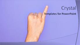  Presentation with commitment - Amazing presentation having hand-of-caucasian-young-man backdrop and a light blue colored foreground